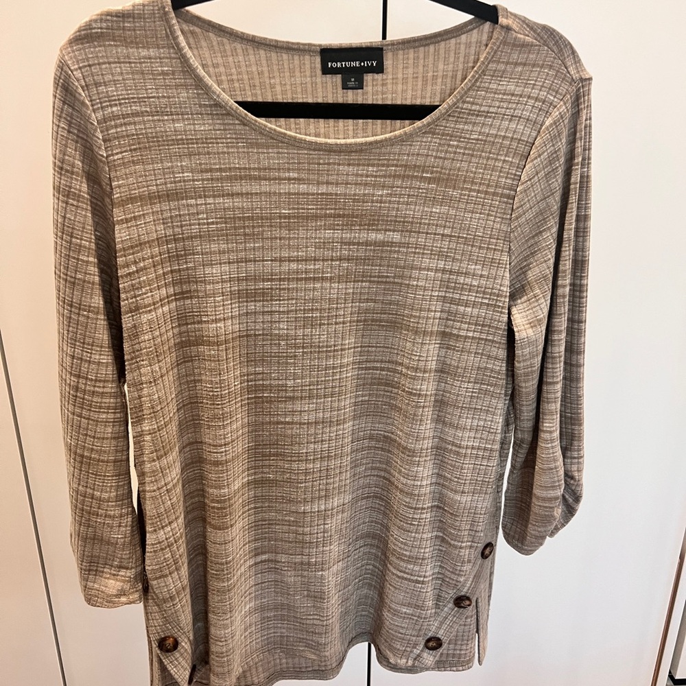 Forty Five Ivory Women's Tan Tunic Top